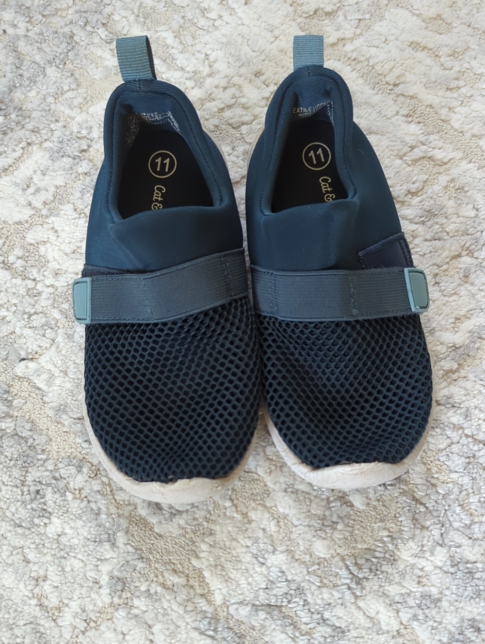 Cat & Jack Navy Slip-On Mesh Sneakers Size 11